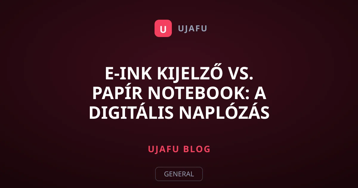 E-Ink kijelző vs. papír notebook: a digitális naplózás dilemmája